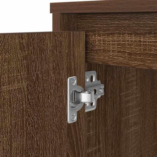 Skrivebord 120x42x76 cm konstrueret træ brun egetræsfarve