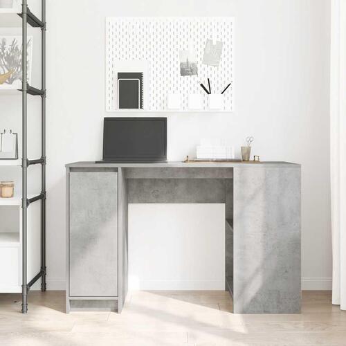 Skrivebord 120x42x76 cm konstrueret træ betongrå
