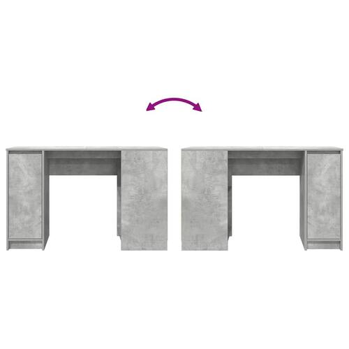 Skrivebord 120x42x76 cm konstrueret træ betongrå