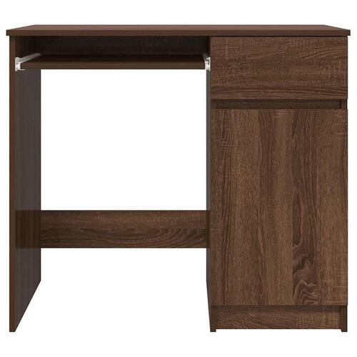 Skrivebord 86x49x76 cm konstrueret træ brun egetræsfarve