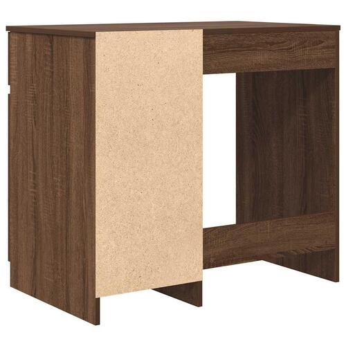 Skrivebord 86x49x76 cm konstrueret træ brun egetræsfarve