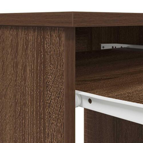Skrivebord 86x49x76 cm konstrueret træ brun egetræsfarve
