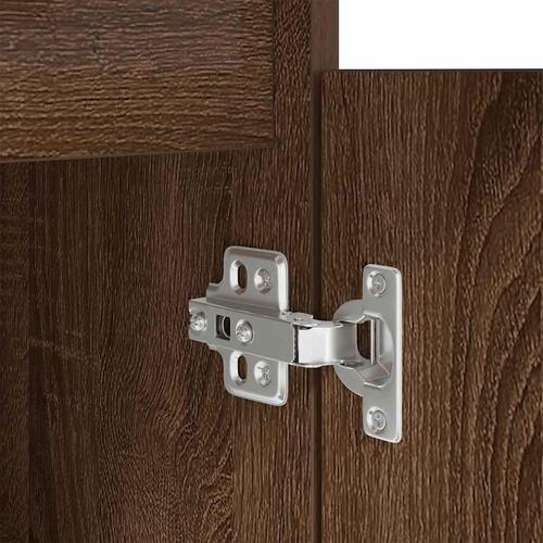 Skrivebord 86x49x76 cm konstrueret træ brun egetræsfarve