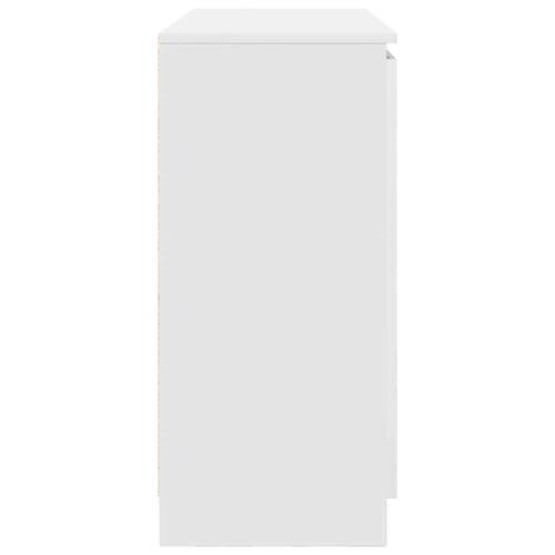 Skænk med skuffer 100,5x35x76 cm konstrueret træ hvid