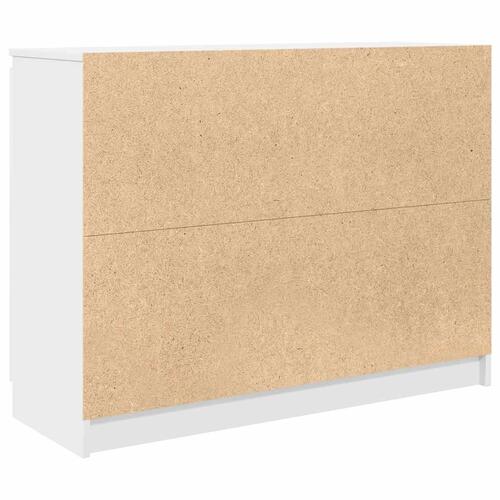 Skænk med skuffer 100,5x35x76 cm konstrueret træ hvid