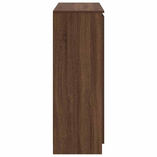 Skænk med skuffer 100,5x35x98,5 cm konstrueret træ brun egetræ