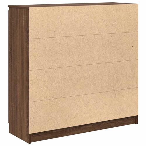 Skænk med skuffer 100,5x35x98,5 cm konstrueret træ brun egetræ