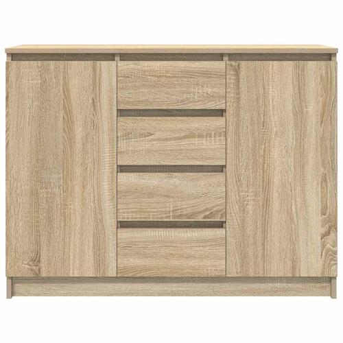 Skænk med skuffer 100,5x35x76 cm konstrueret træ sonoma-eg