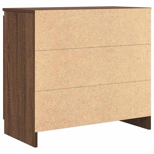 Skænk med skuffe 71x35x65 cm konstrueret træ brun egetræ
