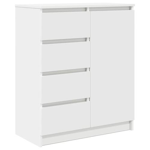 Skænk med skuffer 71x35x84 cm konstrueret træ hvid