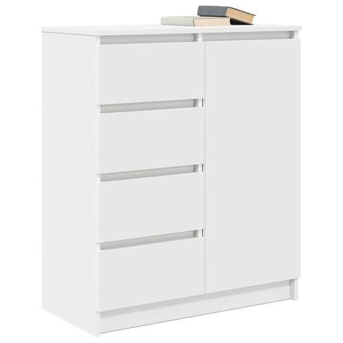 Skænk med skuffer 71x35x84 cm konstrueret træ hvid