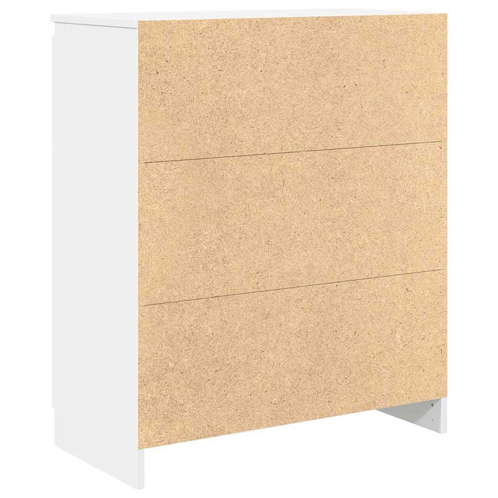 Skænk med skuffer 71x35x84 cm konstrueret træ hvid