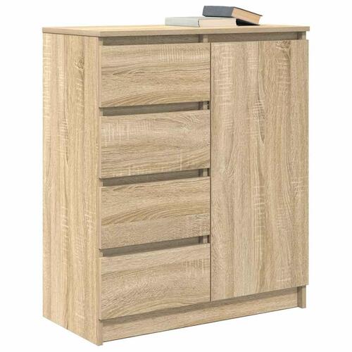 Skænk med skuffer 71x35x84 cm konstrueret træ sonoma-eg