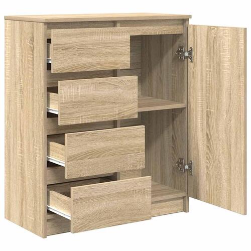 Skænk med skuffer 71x35x84 cm konstrueret træ sonoma-eg