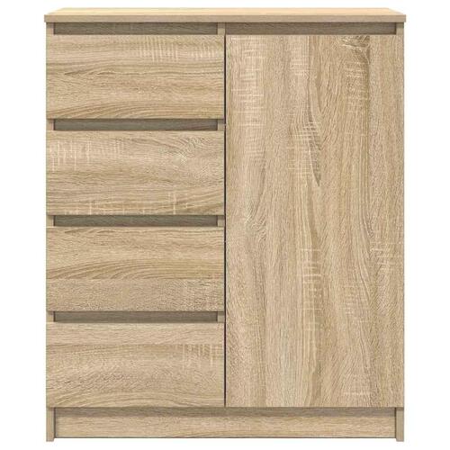 Skænk med skuffer 71x35x84 cm konstrueret træ sonoma-eg