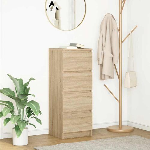 Skænk 37,5x35x99 cm konstrueret træ sonoma-eg