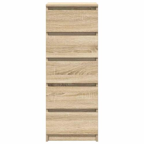 Skænk med skuffer 37,5x35x99 cm konstrueret træ sonoma-eg