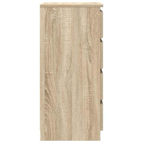 Skænk med skuffer 37,5x35x99 cm konstrueret træ sonoma-eg