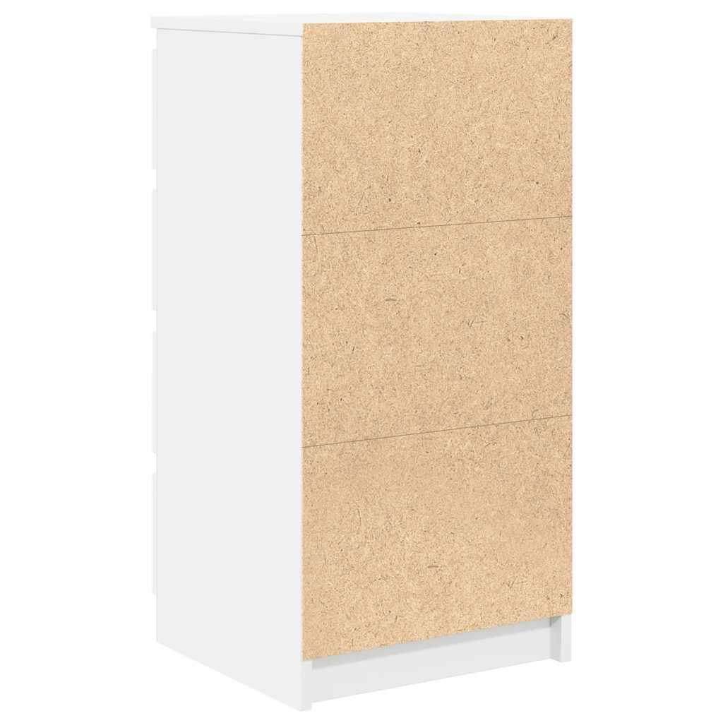 Skænk med skuffer 37,5x35x99 cm konstrueret træ hvid