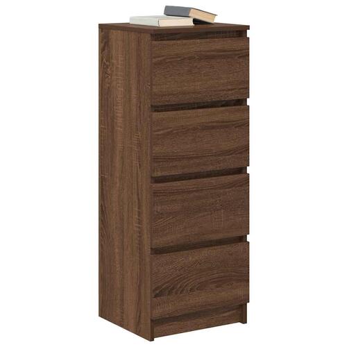 Skænk 37,5x35x99 cm konstrueret træ brun egetræsfarve