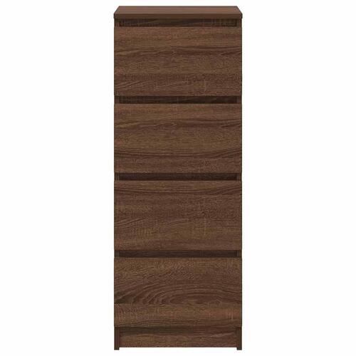 Skænk 37,5x35x99 cm konstrueret træ brun egetræsfarve
