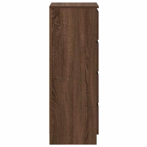 Skænk 37,5x35x99 cm konstrueret træ brun egetræsfarve