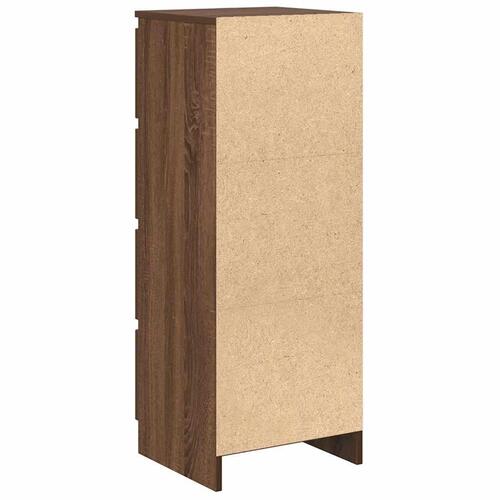 Skænk 37,5x35x99 cm konstrueret træ brun egetræsfarve