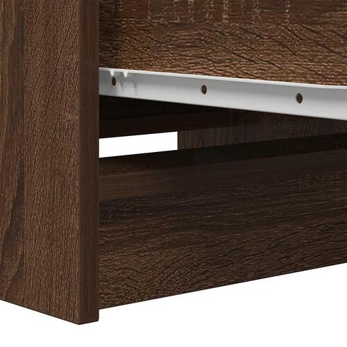 Skænk 37,5x35x99 cm konstrueret træ brun egetræsfarve