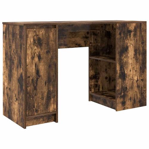 Skrivebord 120x42x76 cm konstrueret træ røget egetræsfarve