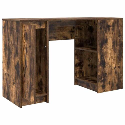 Skrivebord 120x42x76 cm konstrueret træ røget egetræsfarve