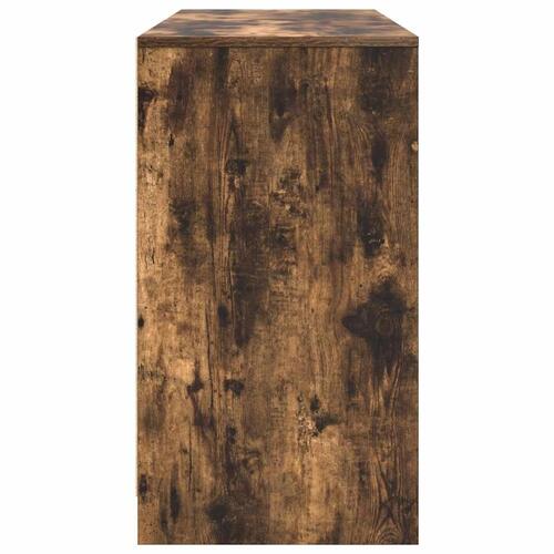 Skrivebord 120x42x76 cm konstrueret træ røget egetræsfarve