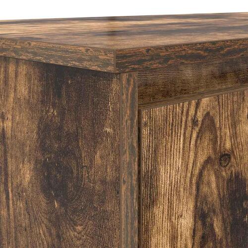 Skrivebord 120x42x76 cm konstrueret træ røget egetræsfarve