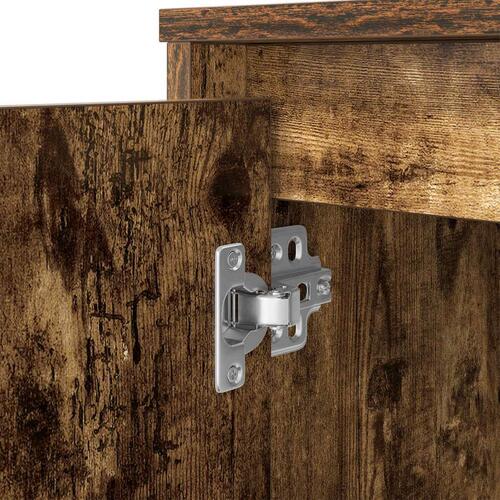 Skrivebord 120x42x76 cm konstrueret træ røget egetræsfarve