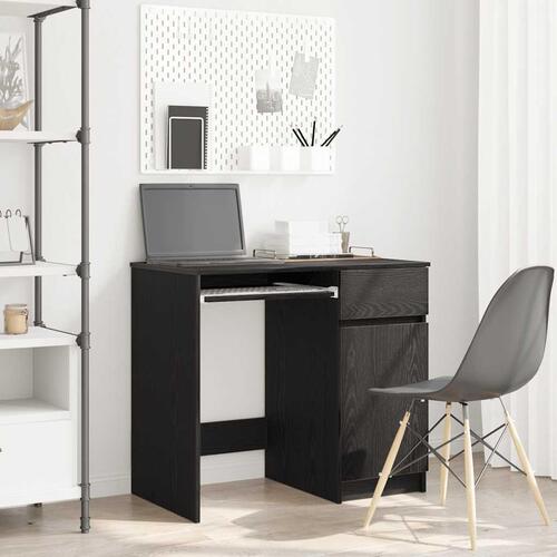 Skrivebord 86x49x76 cm konstrueret træ sort-eg