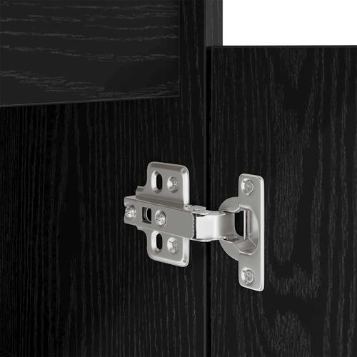 Skrivebord 86x49x76 cm konstrueret træ sort-eg