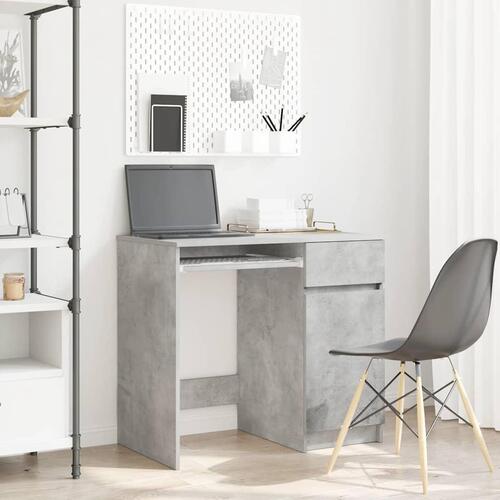 Skrivebord 86x49x76 cm konstrueret træ betongrå