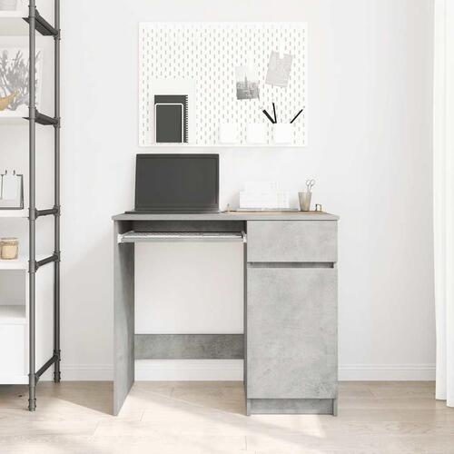 Skrivebord 86x49x76 cm konstrueret træ betongrå
