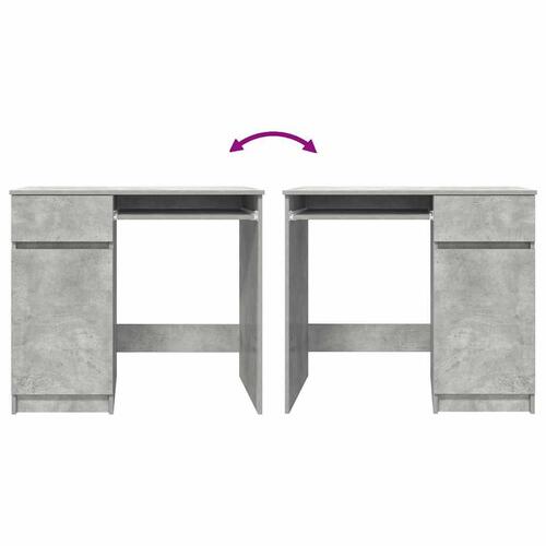 Skrivebord 86x49x76 cm konstrueret træ betongrå