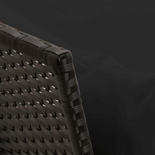 Havesofa med hynder polyrattan sort