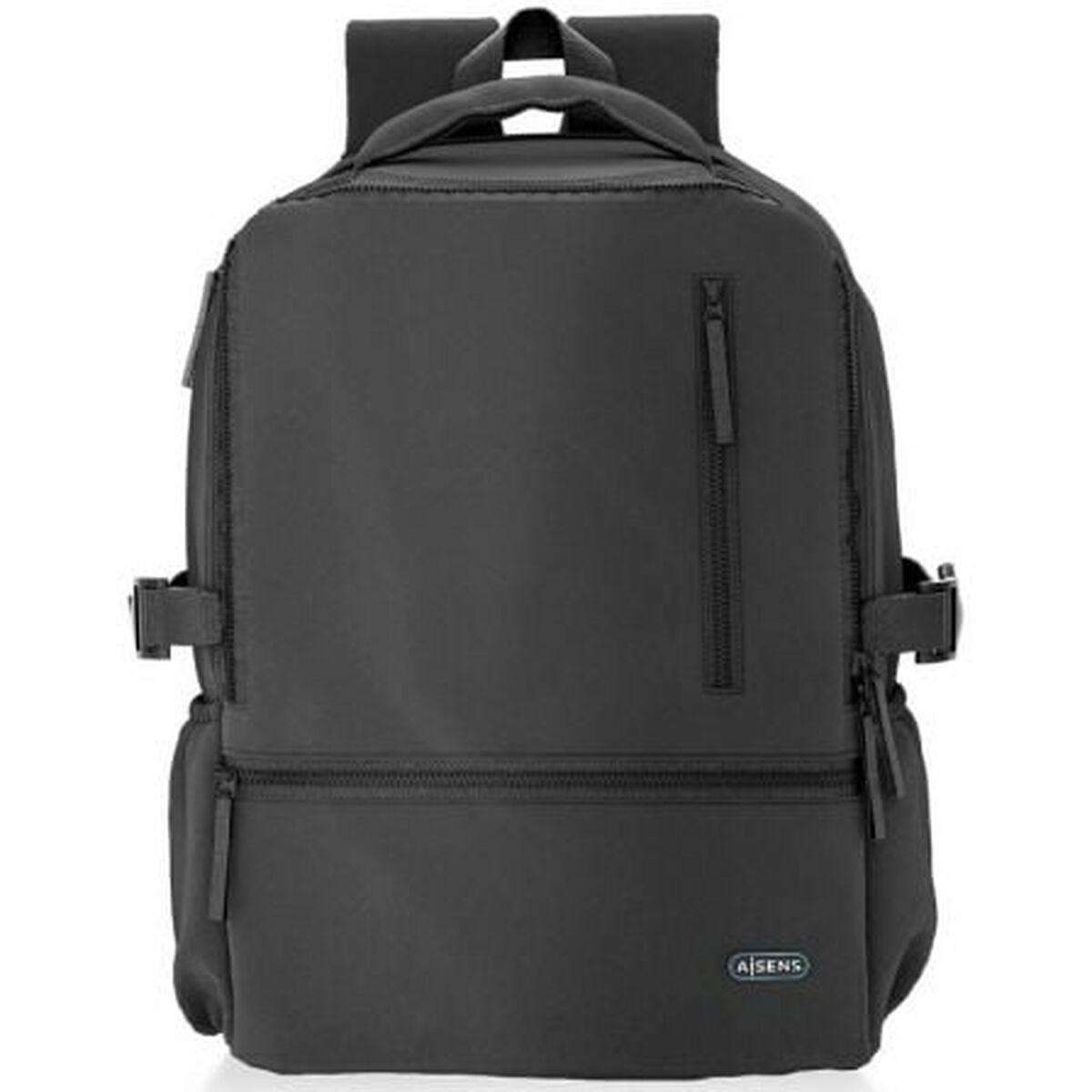 Aisens laptop-rygsæk 15,6" ASBG-BP086-BK - sort nylon