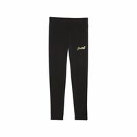 Sport leggings til børn Puma Essentials+ Script Metallic Sort 15-16 år