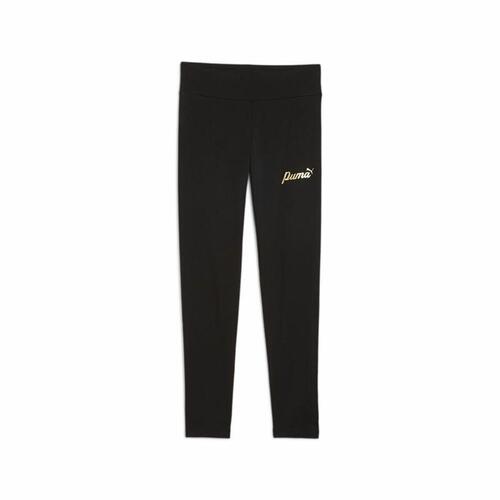 Sport leggings til børn Puma Essentials+ Script Metallic Sort 15-16 år