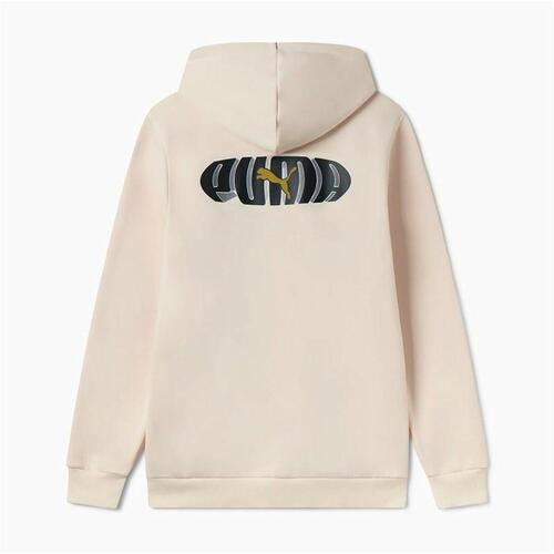 Hættetrøje til Mænd Puma Essentials+ Graphic Hoodie Fz Beige L
