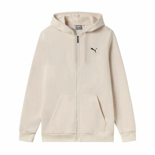Hættetrøje til Mænd Puma Essentials+ Graphic Hoodie Fz Beige S