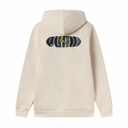 Hættetrøje til Mænd Puma Essentials+ Graphic Hoodie Fz Beige S