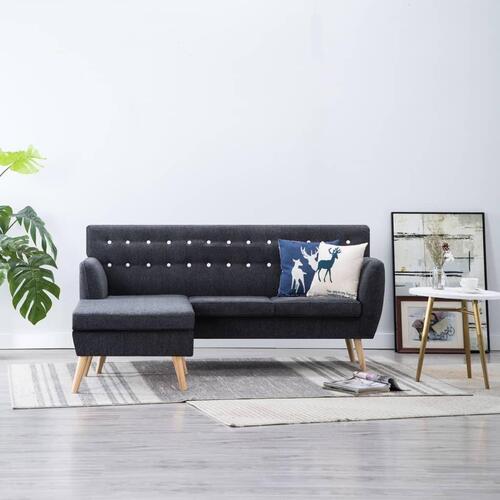 Chaiselong sofa 171,5x138x81,5 cm stofbetræk mørkegrå