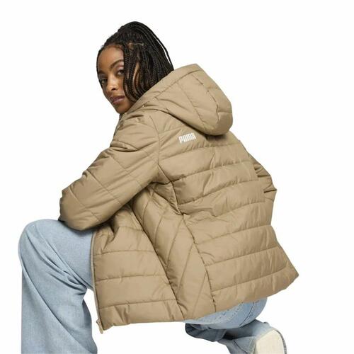 Sportsjakke til damer Puma Ess Hooded Padded Jacket Beige M