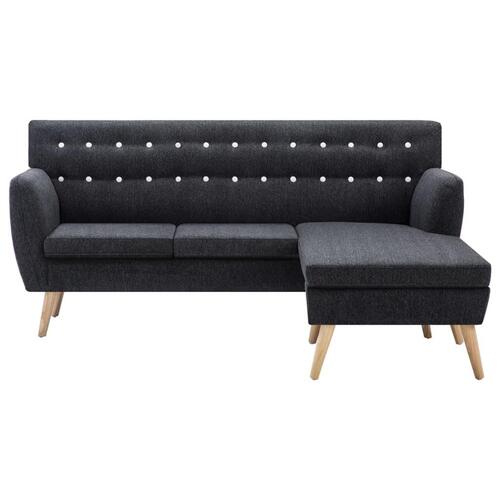 Chaiselong sofa 171,5x138x81,5 cm stofbetræk mørkegrå