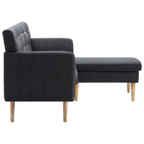 Chaiselong sofa 171,5x138x81,5 cm stofbetræk mørkegrå