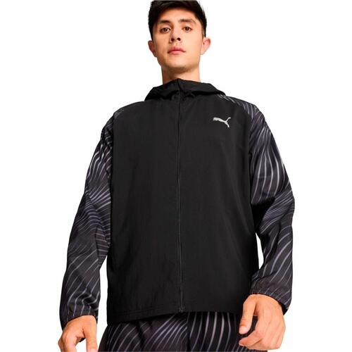 Sportsjakke til Mænd Puma Run Favorite Aop Woven Sort S